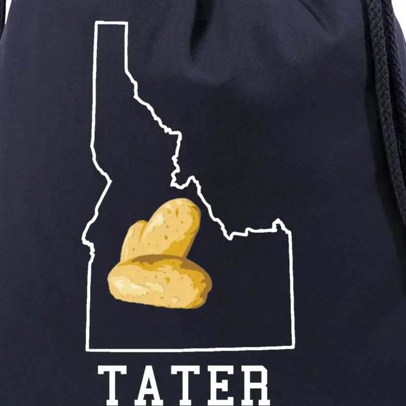 State Of Idaho Map Idahoan Potato Tater Idaho Gift Drawstring Bag