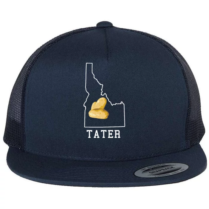 State Of Idaho Map Idahoan Potato Tater Idaho Gift Flat Bill Trucker Hat