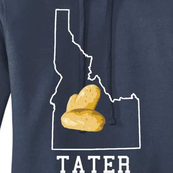 State Of Idaho Map Idahoan Potato Tater Idaho Gift Women's Pullover Hoodie