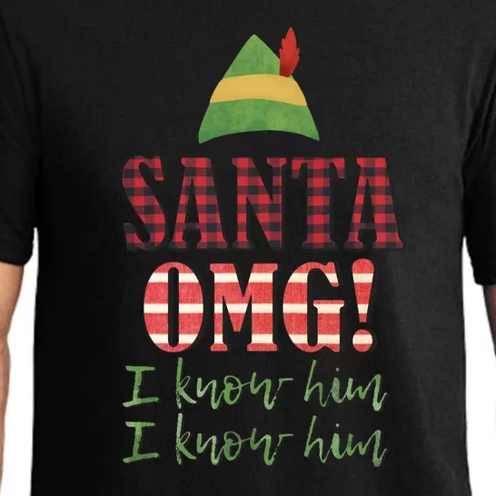 Santa OMG I Know Him Christmas Buddy Elf Pajama Set