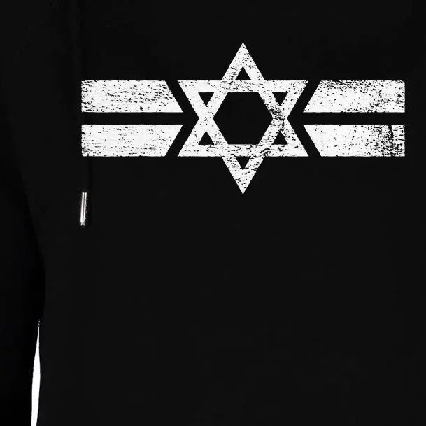 State Of Israel National Flag Of Zion Star Of David Roundel Womens Funnel Neck Pullover Hood