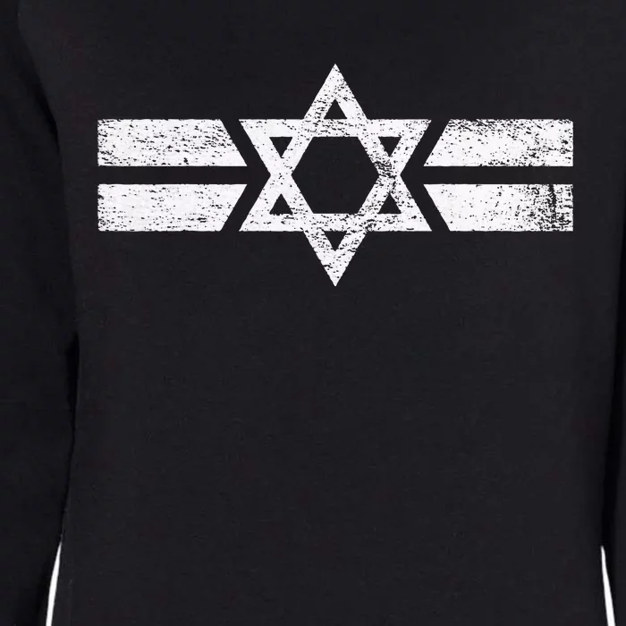 State Of Israel National Flag Of Zion Star Of David Roundel Womens California Wash Sweatshirt