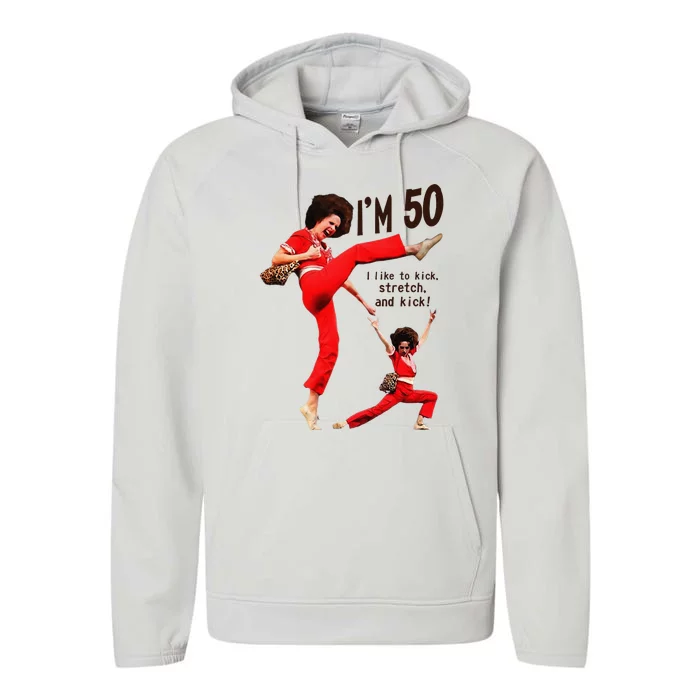 Sally OMalley IM 50 I Like To Kick Streth And Kick Performance Fleece Hoodie