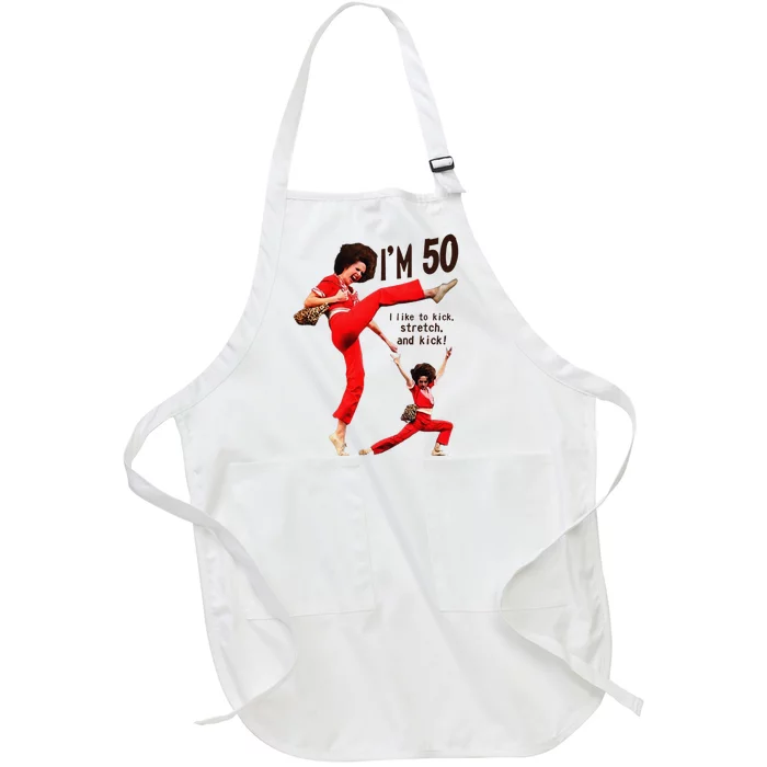 Sally OMalley IM 50 I Like To Kick Streth And Kick Full-Length Apron With Pocket