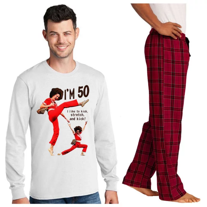 Sally OMalley IM 50 I Like To Kick Streth And Kick Long Sleeve Pajama Set