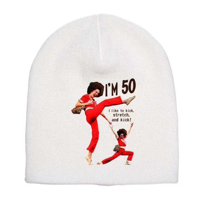 Sally OMalley IM 50 I Like To Kick Streth And Kick Short Acrylic Beanie