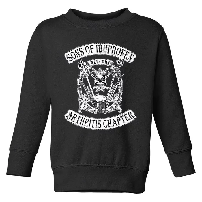 Sons of Ibuprofen Arthritis Chapter Funny Old Biker Toddler Sweatshirt