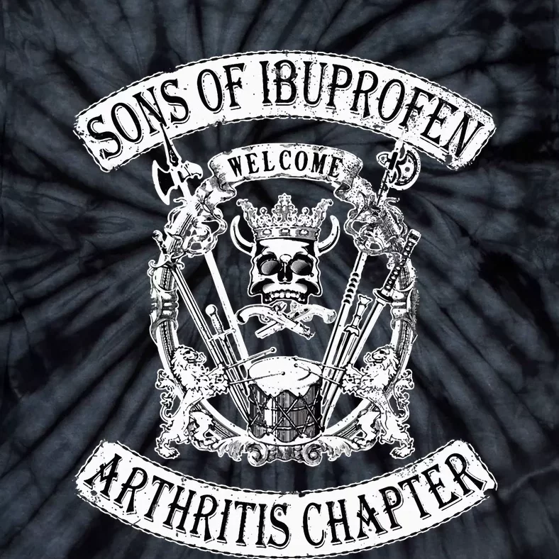 Sons of Ibuprofen Arthritis Chapter Funny Old Biker Tie-Dye T-Shirt