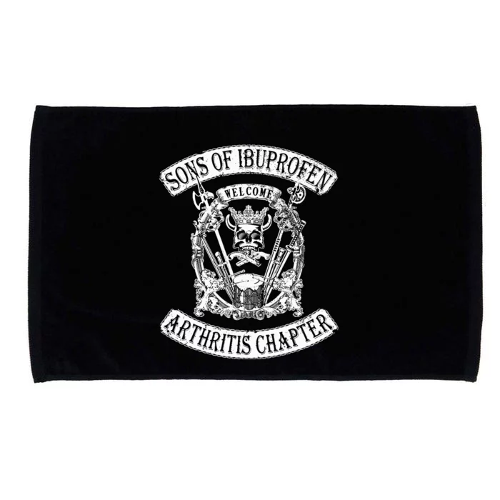 Sons of Ibuprofen Arthritis Chapter Funny Old Biker Microfiber Hand Towel