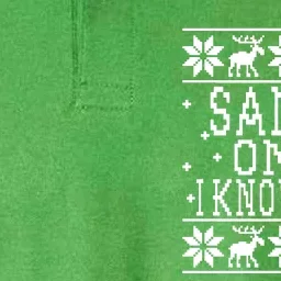 Santa! OMG I Know Him - Elf Movie Quote - Ugly Christmas Sweater Design Softstyle Adult Sport Polo