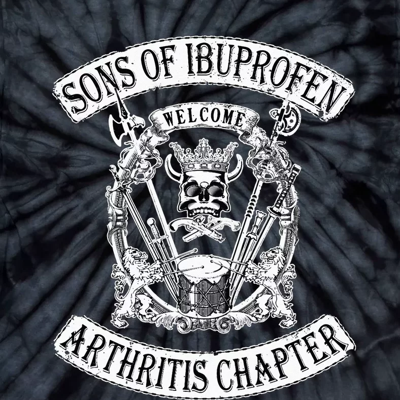 Sons Of Ibuprofen Arthritis Chapter Funny Old Biker Tie-Dye T-Shirt