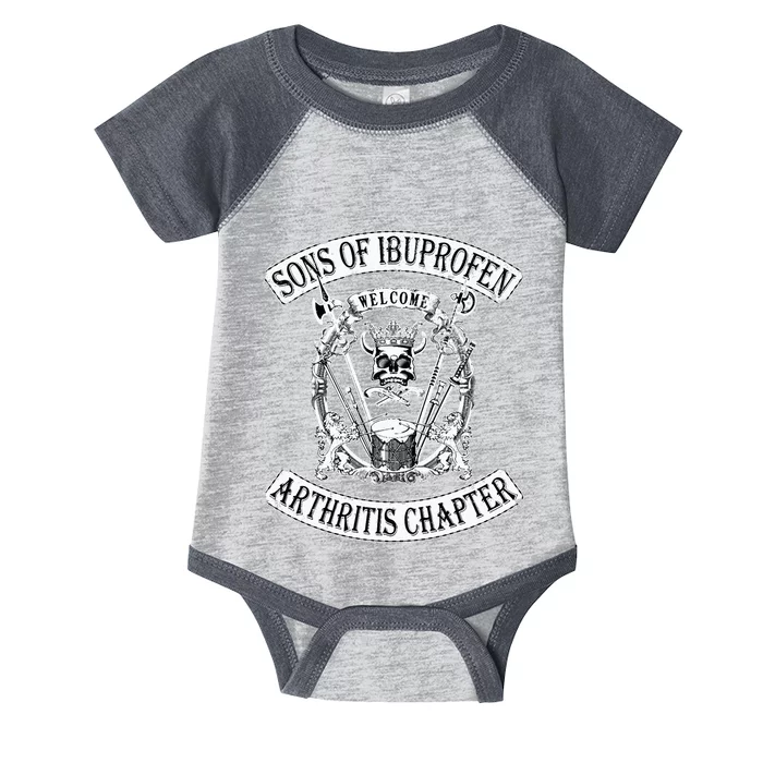 Sons Of Ibuprofen Arthritis Chapter Funny Old Biker Infant Baby Jersey Bodysuit