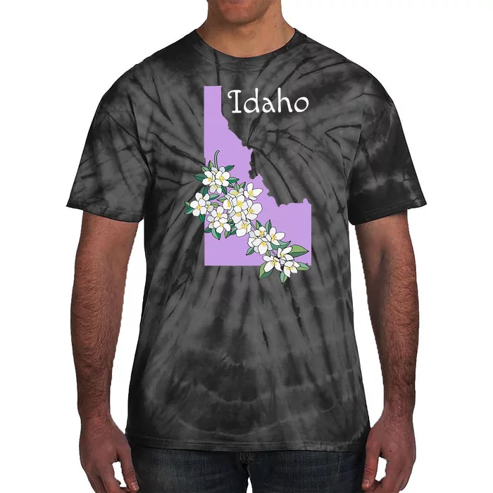 State Of Idaho Syringa Flower Tie-Dye T-Shirt