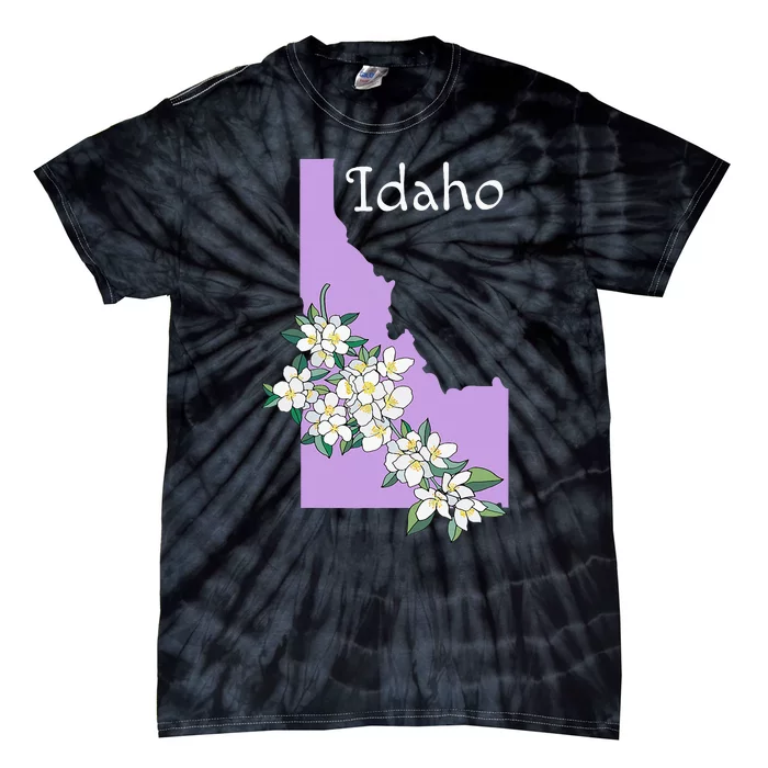 State Of Idaho Syringa Flower Tie-Dye T-Shirt