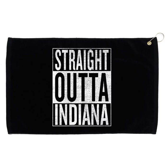 Straight Outta Indiana Great Travel Gift Idea Grommeted Golf Towel