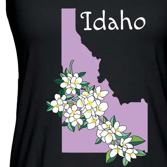 State Of Idaho Syringa Flower Ladies Essential Flowy Tank