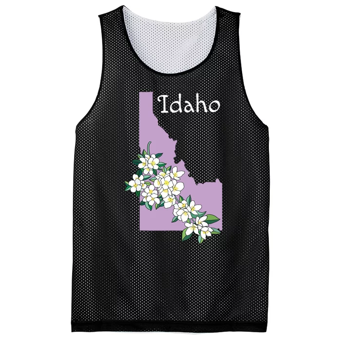 State Of Idaho Syringa Flower Mesh Reversible Basketball Jersey Tank