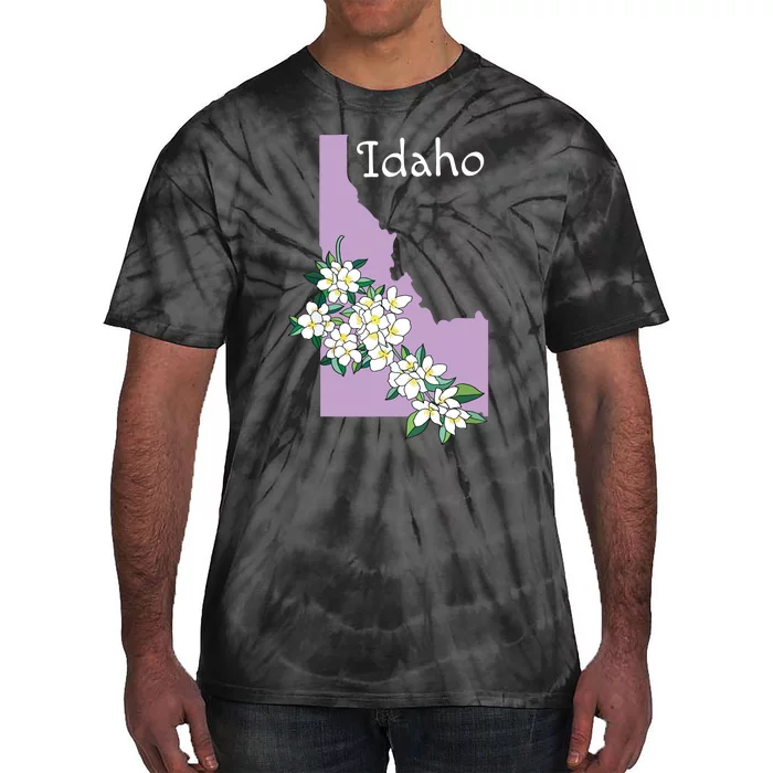 State Of Idaho Syringa Flower Tie-Dye T-Shirt