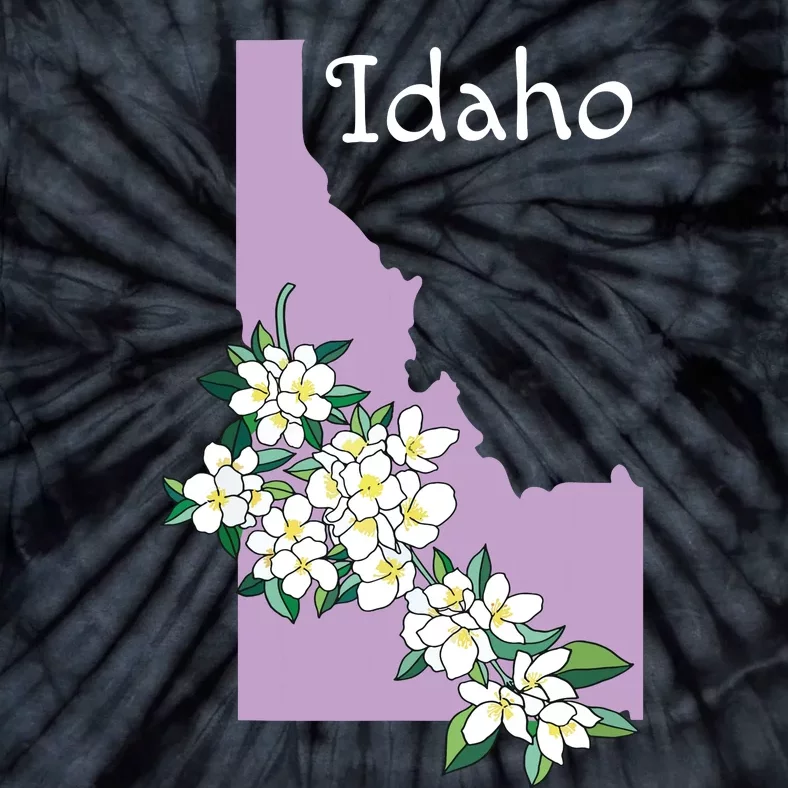 State Of Idaho Syringa Flower Tie-Dye T-Shirt