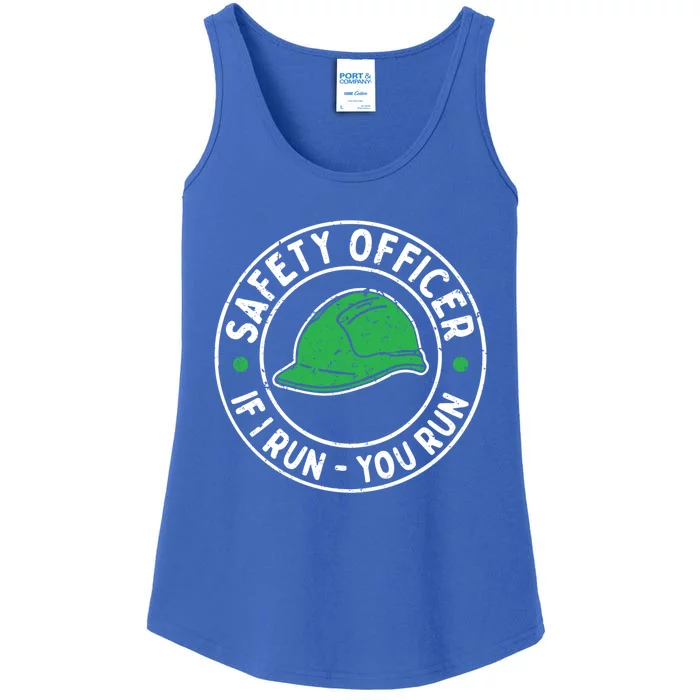 Safety Officer If I Run You Run Gift Health And Safety Engineer Gift Ladies Essential Tank