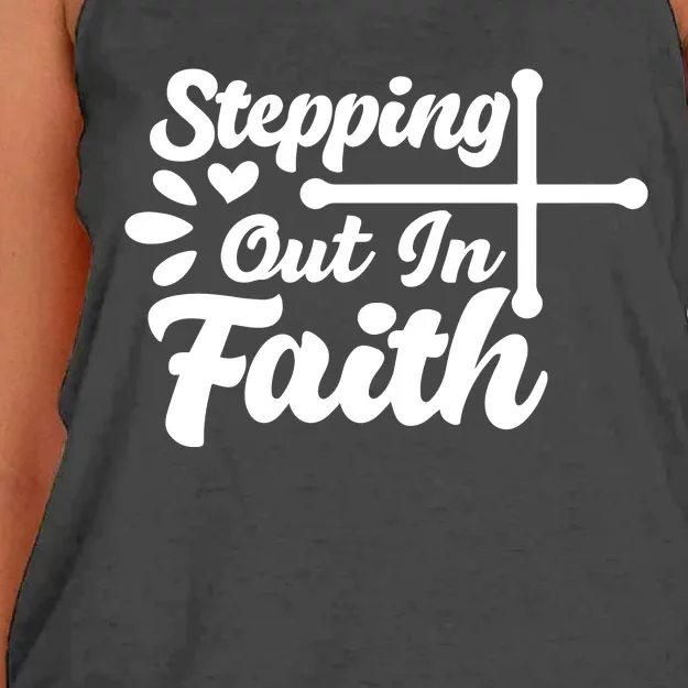 Strpping Out In Faith Women's Knotted Racerback Tank