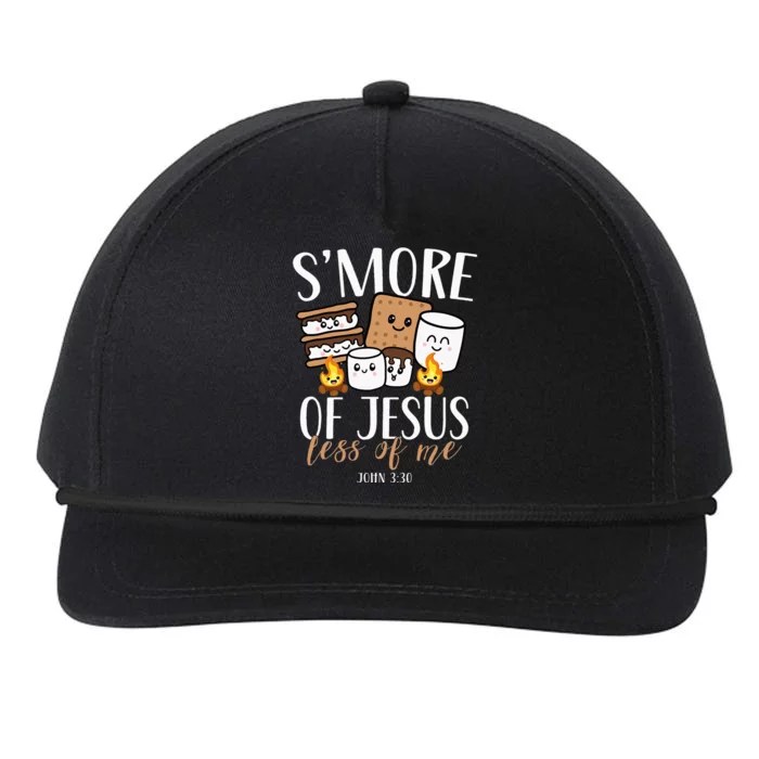 Smore Of Jesus Less Of Me Christian Camper Camping Lover Snapback Five-Panel Rope Hat