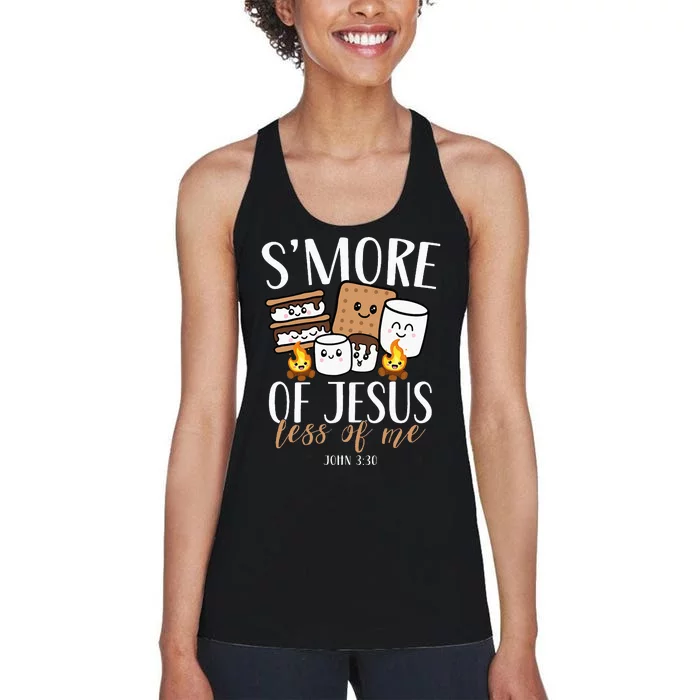 Smore Of Jesus Less Of Me Christian Camper Camping Lover Women's Racerback Tank