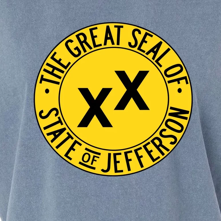 State Of Jefferson Secession Conservative Garment-Dyed Women's Muscle Tee