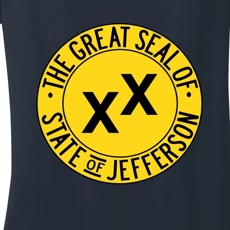 State Of Jefferson Secession Conservative Women's V-Neck T-Shirt