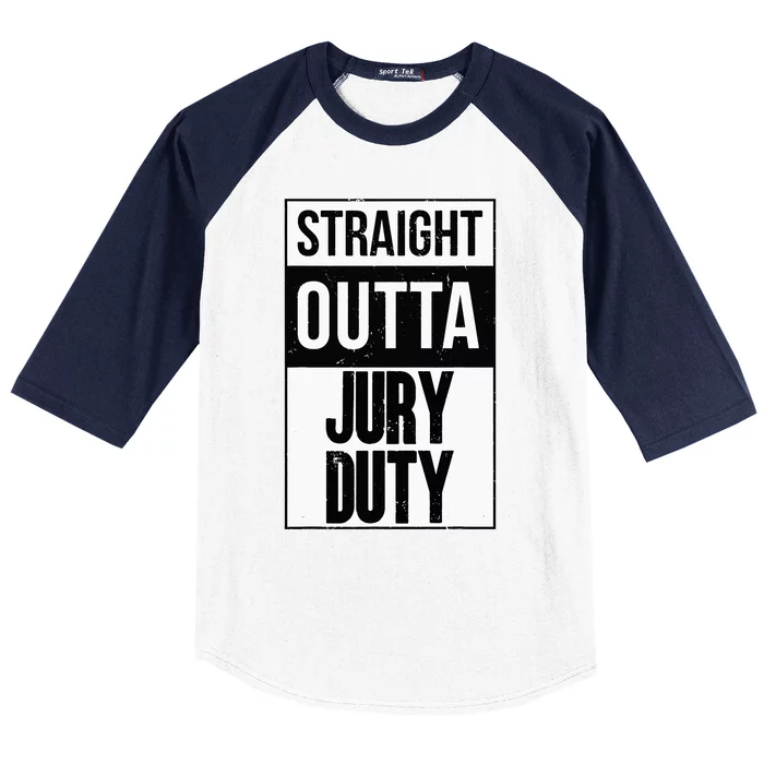 Straight Outta Jury Duty Funny Jury For Juror 2023 Baseball Sleeve Shirt