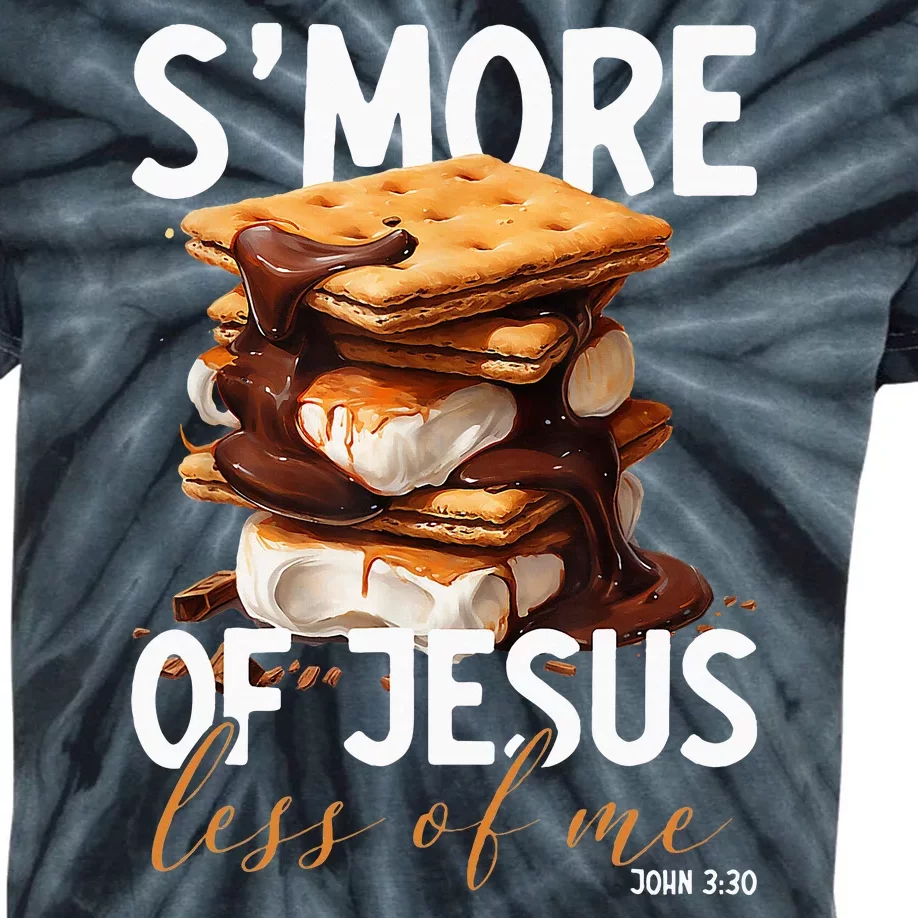 SMore Of Jesus Less Of Me Funny Christian Smore Kids Tie-Dye T-Shirt