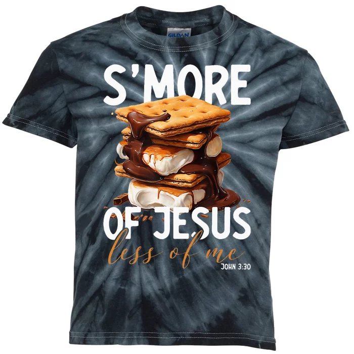 SMore Of Jesus Less Of Me Funny Christian Smore Kids Tie-Dye T-Shirt