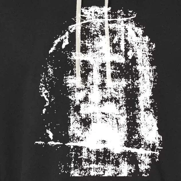 Sketch Of Jesus Face Portrait Garment-Dyed Fleece Hoodie