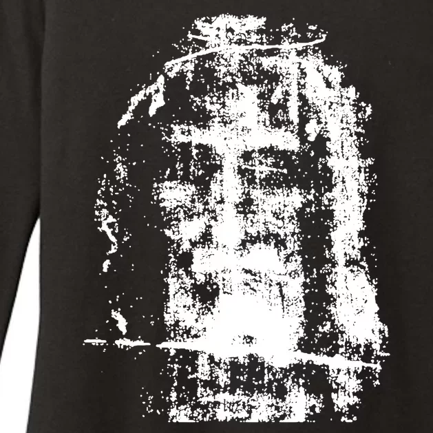 Sketch Of Jesus Face Portrait Womens CVC Long Sleeve Shirt