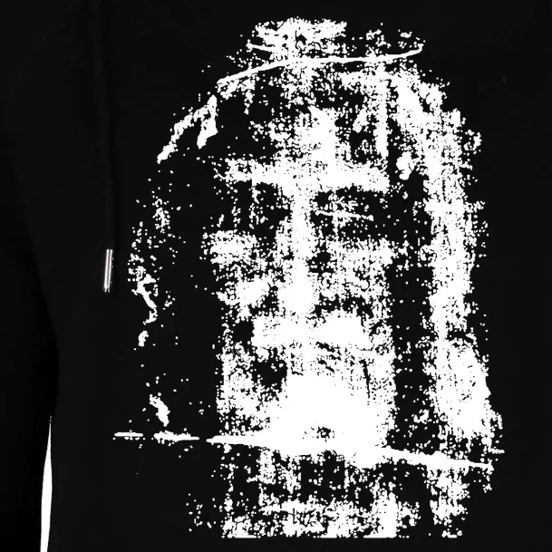 Sketch Of Jesus Face Portrait Womens Funnel Neck Pullover Hood