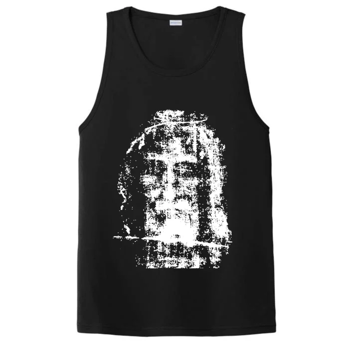 Sketch Of Jesus Face Portrait Performance Tank