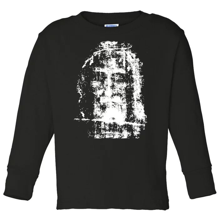 Sketch Of Jesus Face Portrait Toddler Long Sleeve Shirt