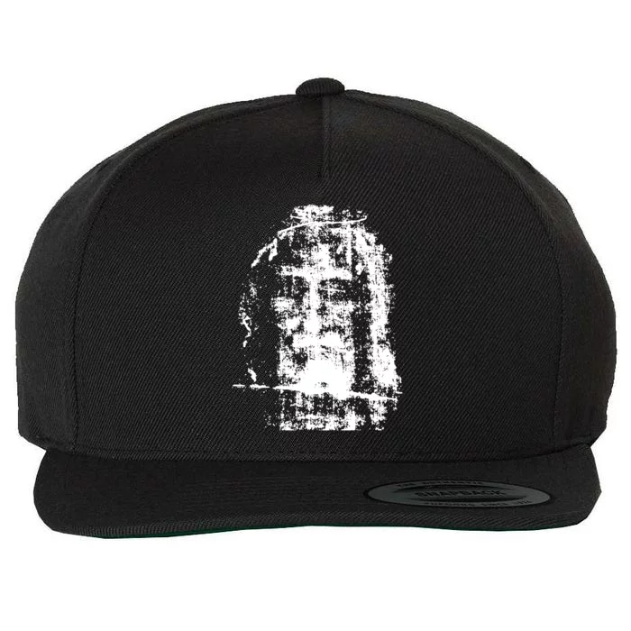 Sketch Of Jesus Face Portrait Wool Snapback Cap