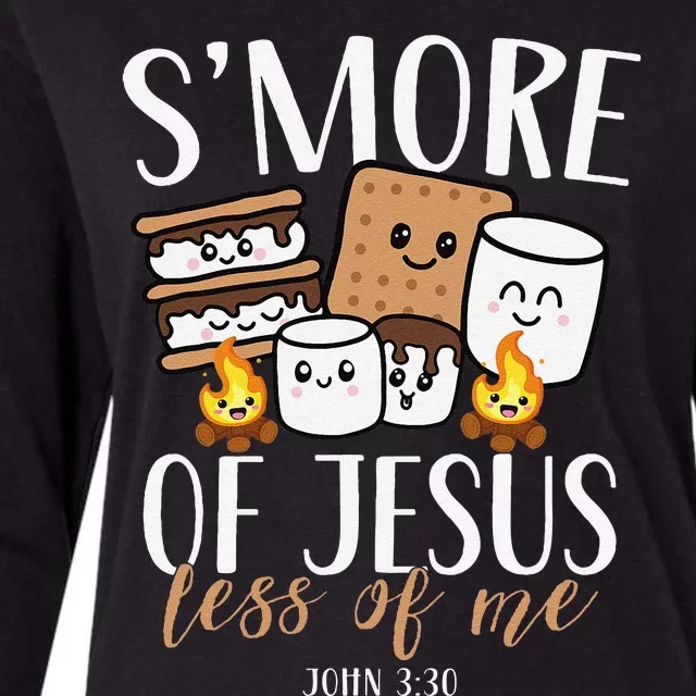 Smore Of Jesus Less Of Me Christian Camper Camping Lover Gift Womens Cotton Relaxed Long Sleeve T-Shirt