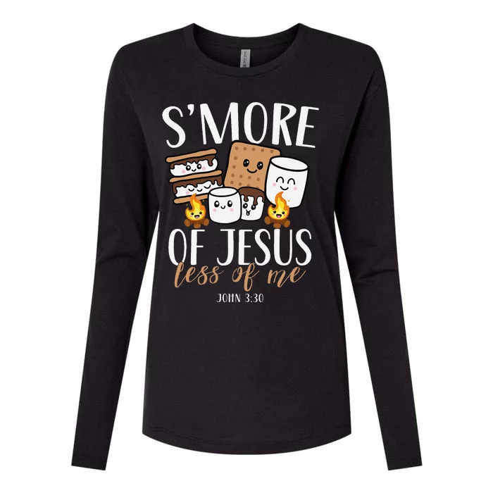 Smore Of Jesus Less Of Me Christian Camper Camping Lover Gift Womens Cotton Relaxed Long Sleeve T-Shirt