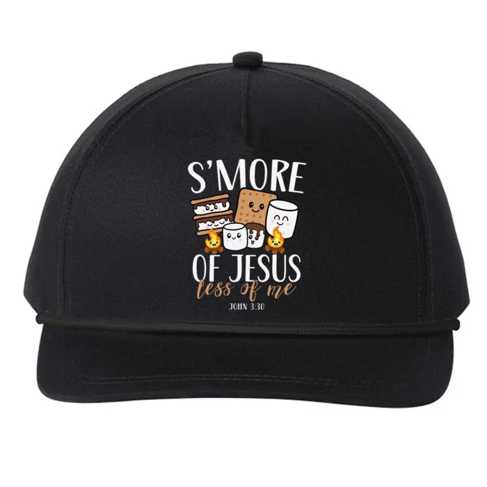 Smore Of Jesus Less Of Me Christian Camper Camping Lover Gift Snapback Five-Panel Rope Hat