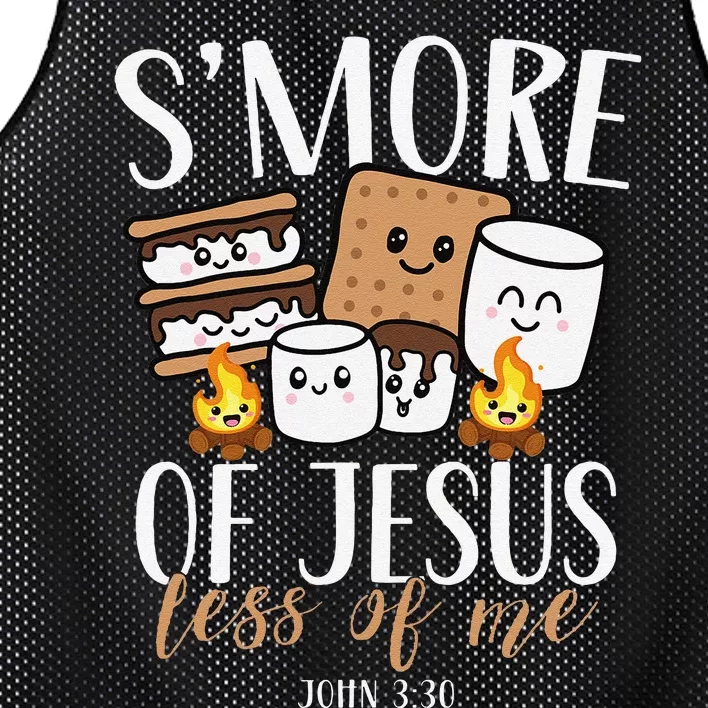 Smore Of Jesus Less Of Me Christian Camper Camping Lover Gift Mesh Reversible Basketball Jersey Tank