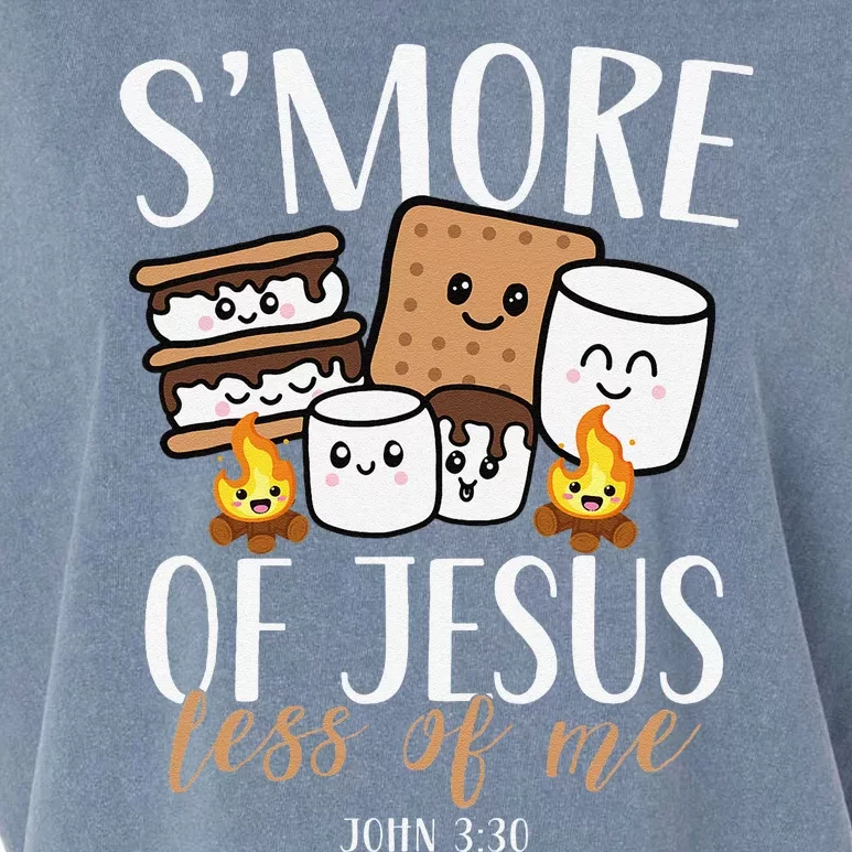 Smore Of Jesus Less Of Me Christian Camper Camping Lover Gift Garment-Dyed Women's Muscle Tee