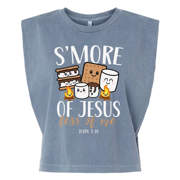 Smore Of Jesus Less Of Me Christian Camper Camping Lover Gift Garment-Dyed Women's Muscle Tee