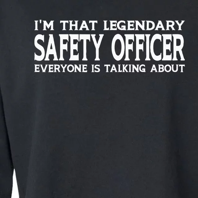 Safety Officer Job Title Employee Funny Safety Officer Cropped Pullover Crew