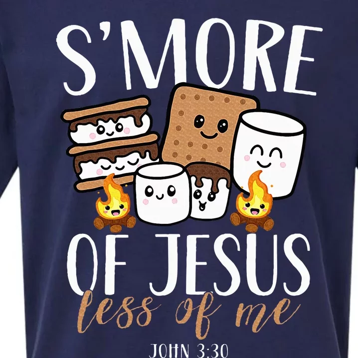 Smore Of Jesus Less Of Me Christian Camper Camping Lover Sueded Cloud Jersey T-Shirt