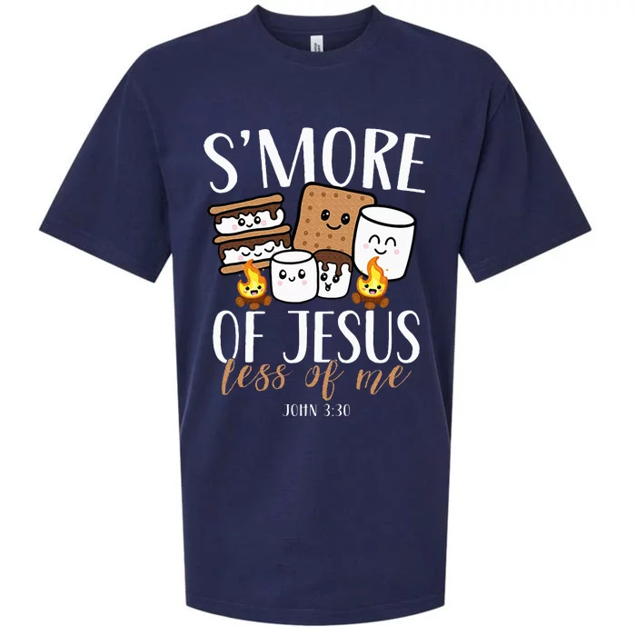 Smore Of Jesus Less Of Me Christian Camper Camping Lover Sueded Cloud Jersey T-Shirt