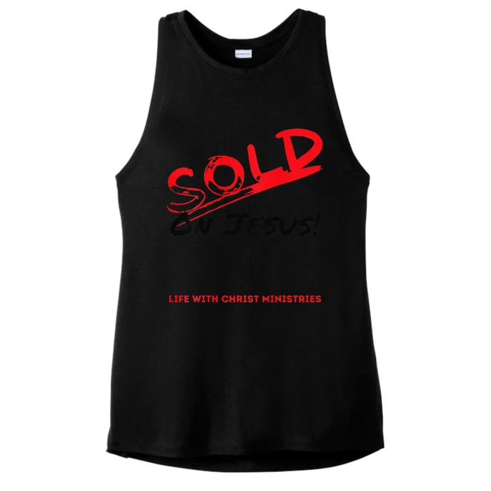 Sold On Jesus Cross Ladies Tri-Blend Wicking Tank