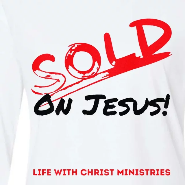 Sold On Jesus Cross Womens Cotton Relaxed Long Sleeve T-Shirt