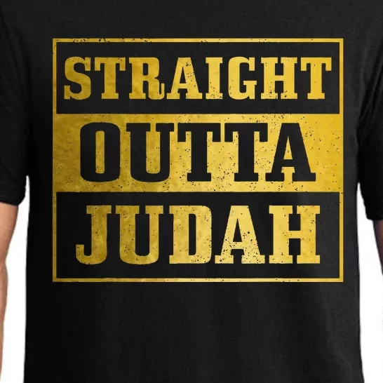 Straight Outta Judah Hebrew Israelite Clothing Jewish Israel Pajama Set